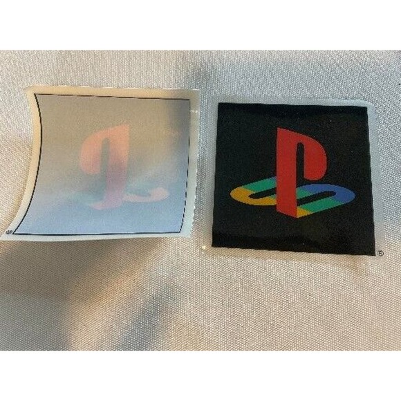 Lot Of 20 Reverse OEM Playstation Decal Vintage 3 3/8” Sq Ps1 Era